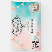 Gender onthulling Baby shower Welkomstbanner Spandoek (Verticaal)