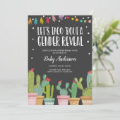 Gender onthulling Fiesta Invitation Baby shower Kaart (Staand voorkant)