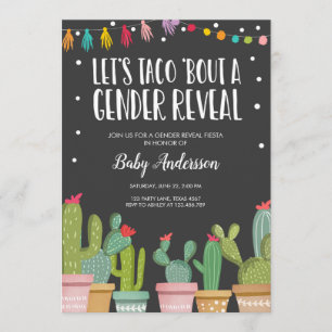 Gender onthulling Fiesta Invitation Baby shower Kaart