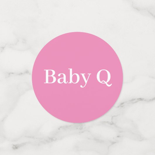 Gender onthulling Gingham and Sunflower Baby Q Confetti (Kleine voorkant)