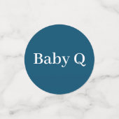 Gender onthulling Gingham and Sunflower Baby Q Confetti (Kleine voorkant)