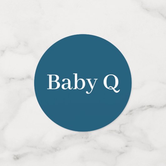 Gender onthulling Gingham and Sunflower Baby Q Confetti (Kleine voorkant)