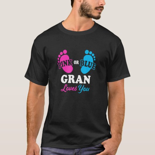 Gender onthulling Gran Baby shower Grandma T-shirt (Voorkant)