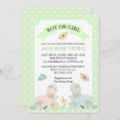 Gender onthulling Llama Baby shower Uitnodiging (Voorkant / Achterkant)