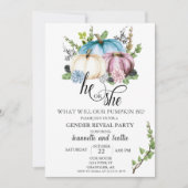 Gender onthulling pomkin Pink Blue Autumn Kaart (Voorkant)