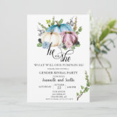 Gender onthulling pomkin Pink Blue Autumn Kaart (Staand voorkant)