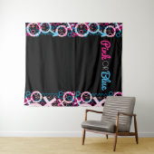 GENDER ONTHULLING Roze of Blauwe Baby Foto Occasio Wandkleed (In Situ (horizontaal))