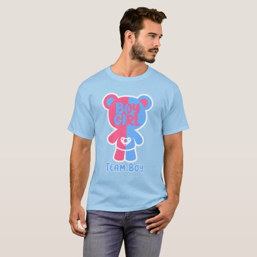 Gender onthulling Team Boy Beer Shirt (Voorkant volledig)