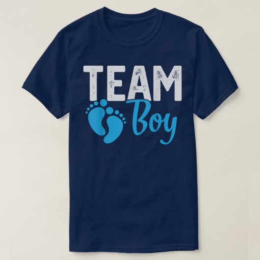 Gender onthulling Team Boy Blue T-shirt (Design voorkant)