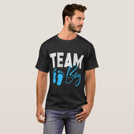Gender onthulling Team Boy Blue T-shirt (Voorkant volledig)