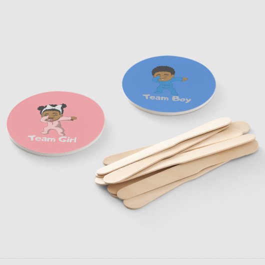 Gender onthulling Team Girl/Boy Pink of Blue Handwaaier (Niet-gemonteerd)