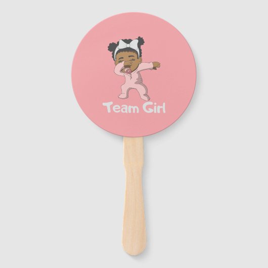 Gender onthulling Team Girl/Boy Pink of Blue Handwaaier (Voorkant)