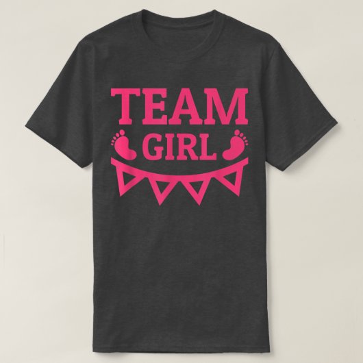 Gender onthulling Team Girl Pink T-shirt (Design voorkant)
