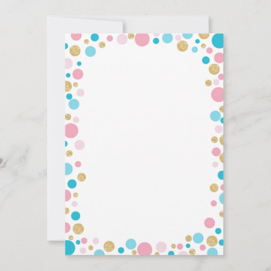 Gender onthulling Uitnodiging Baby shower Jongen o (Achterkant)