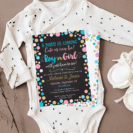 Gender onthulling Uitnodiging Baby shower Jongen o