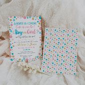 Gender onthulling Uitnodiging Baby shower Jongen o