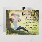 gender onthult editable nodig, voeg uw foto toe briefkaart (Voorkant / Achterkant)