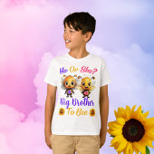 Gender Onthult Hij Haar Grote Broer Te Bee Boys Wi T-shirt