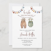 Gender onthult minimalistische Baby Save The Date (Voorkant)