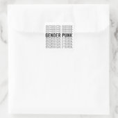 Gender Punk Patroon Vierkante Sticker (Tas)
