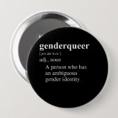 GENDER QUEER DEFINITIE RONDE BUTTON 4,0 CM (Voorkant /achterkant)