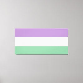 Gender Queer Flag Art Canvas Afdruk