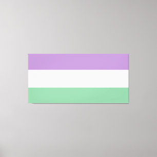 Gender Queer Flag Art Canvas Afdruk