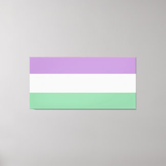 Gender Queer Flag Art Canvas Afdruk