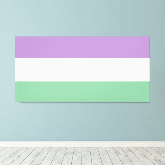 Gender Queer Flag Art Canvas Afdruk (Insitu (Houten vloer))