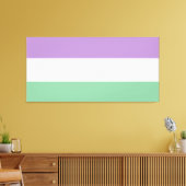 Gender Queer Flag Art Canvas Afdruk (Insitu (Woonkamer))