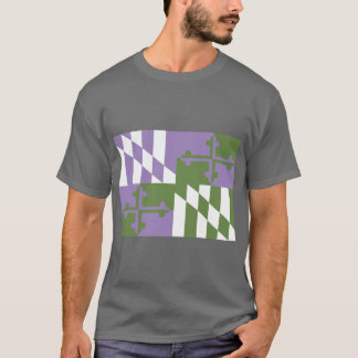 Gender Queer Pride Maryland State Flag T-shirt