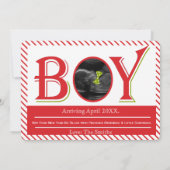 Gender Reopenbaart Joy Boy Ultrasound fotokaart Kaart (Achterkant)