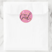 Gender Reopenbaart Team Girl Baby shower Sticker (Tas)