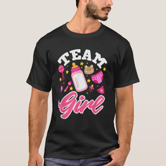 Gender Reopenbaart Team Girl T-shirt (Voorkant)