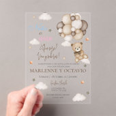 Gender Reveal Acryl uitnodiging (Insitu (Draagbaar))