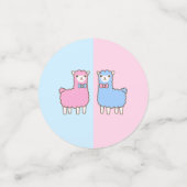 Gender Reveal Baby shower Llama Confetti (Kleine voorkant)