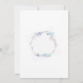 Gender Reveal Baby shower Roze Bloemen Party Uitno Kaart (Achterkant)