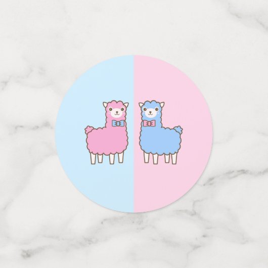 Gender Reveal Baby shower Schaap Confetti (Kleine voorkant)