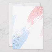 Gender Reveal Baby shower Uitnodigen Kaart (Achterkant)