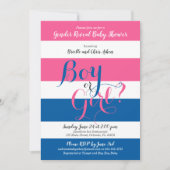 Gender Reveal Baby shower uitnodiging (Voorkant)