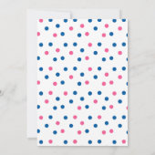 Gender Reveal Baby shower uitnodiging (Achterkant)