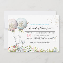 Gender Reveal Balloons Baby shower Invitation Kaart