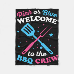 Gender Reveal BBQ Design voor een BBQ-liefhebber Fleece Deken