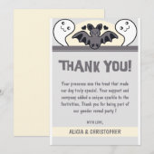 Gender reveal bedankaarten Halloween Schattige spo Bedankkaart (Voorkant / Achterkant)