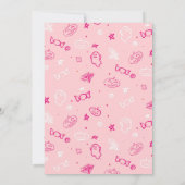 Gender reveal bedankjes Schattige roze en blauw Bedankkaart (Achterkant)