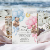 Gender Reveal Beer en Bow Invitation Kaart