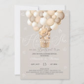 Gender Reveal Beer Neutral Muted Kleuren Kaart (Voorkant)