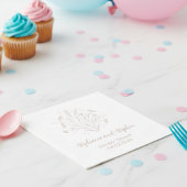 Gender Reveal - Boho Floral Servet