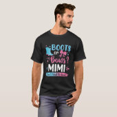 Gender Reveal Boots Or Bows Mimi Matching Baby Par T-shirt (Voorkant volledig)