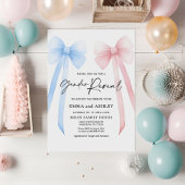 Gender Reveal Bow-uitnodiging Kaart
